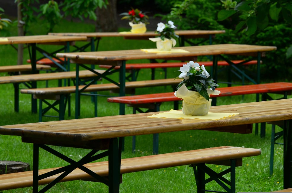 Beer tent set, Benches, Tables